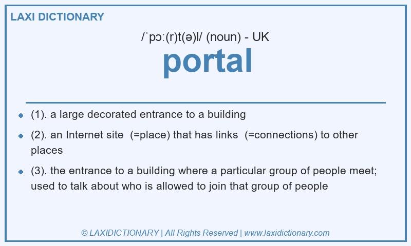 Definition portal in British English