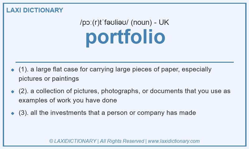 Definition portfolio in British English