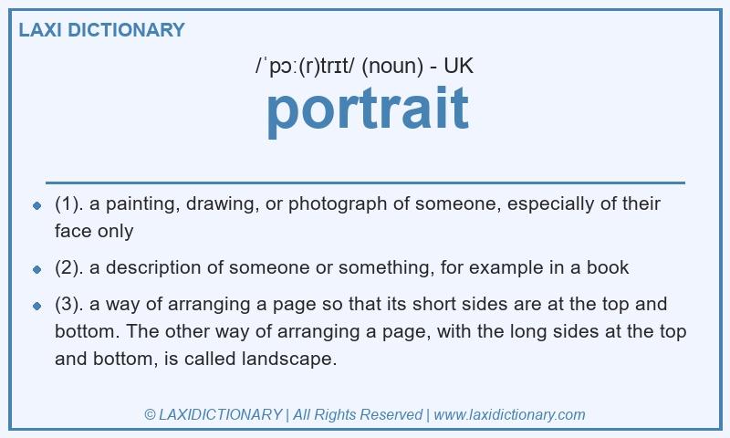 Definition portrait in British English