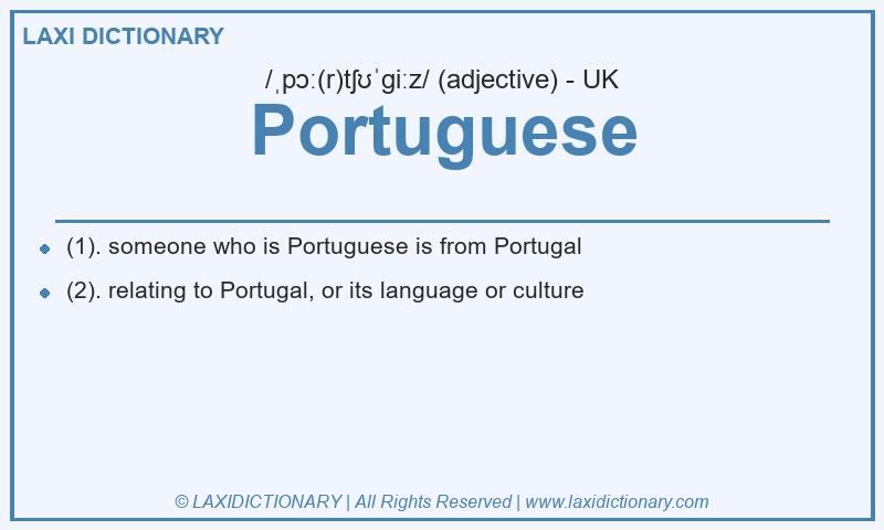 Definition Portuguese in British English