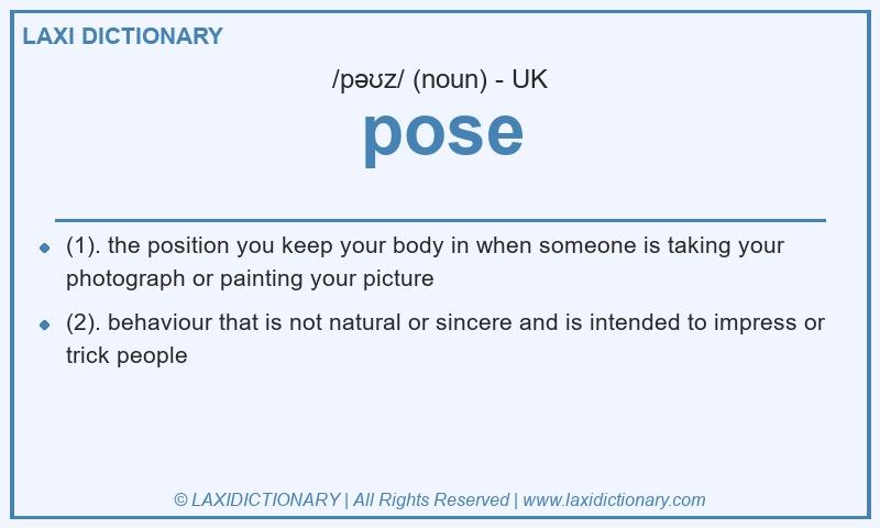 Definition pose in British English