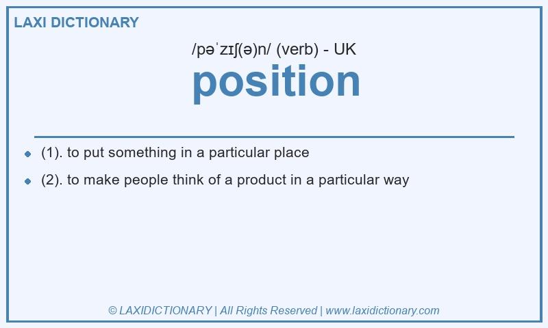 Definition position in British English
