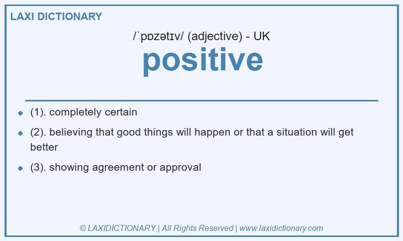 Definition positive in British English