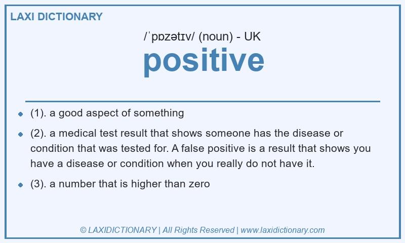 Definition positive in British English