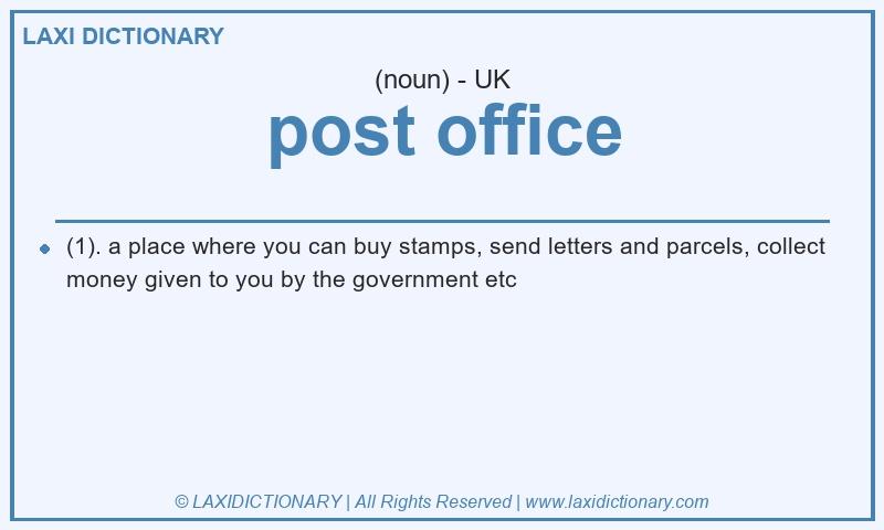 Definition post office in British English