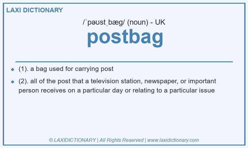 Definition postbag in British English
