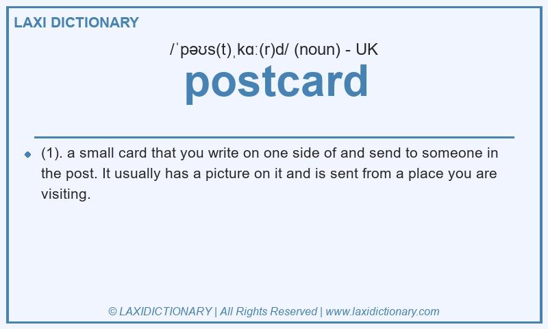 Definition postcard in British English