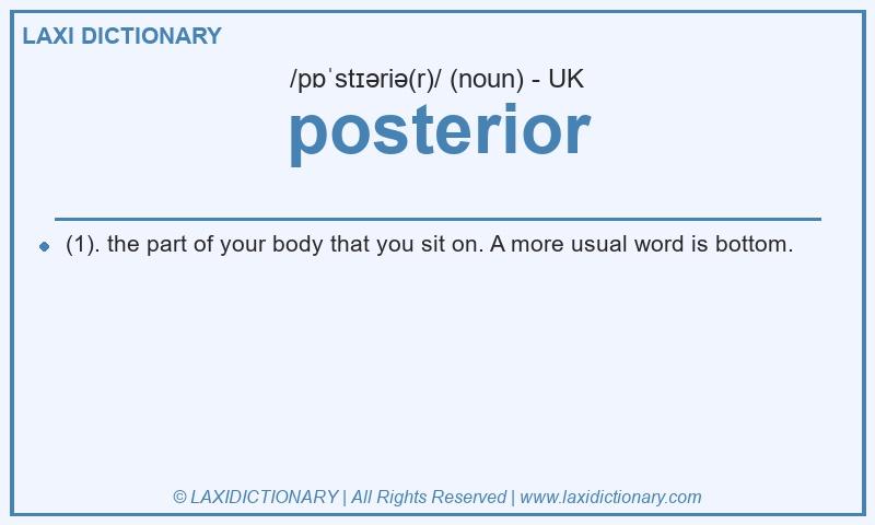 Definition posterior in British English