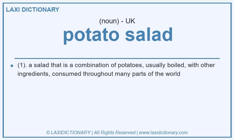 Definition potato salad in British English