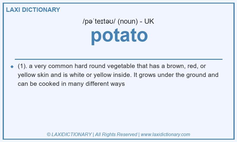 Definition potato in British English