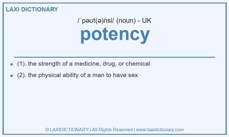 Definition potency in British English