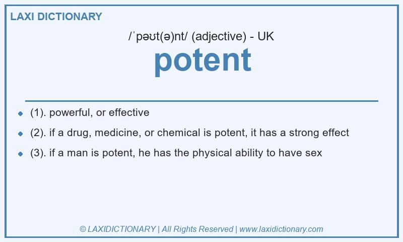 Definition potent in British English