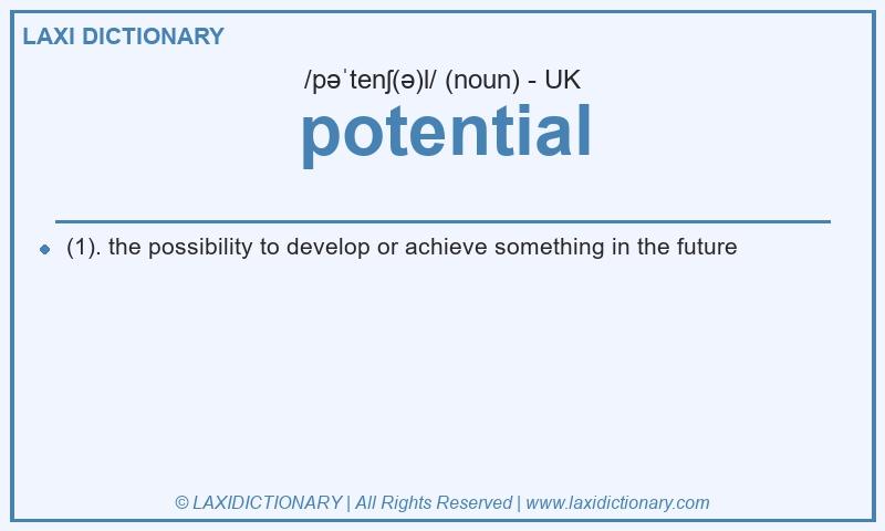 Definition potential in British English