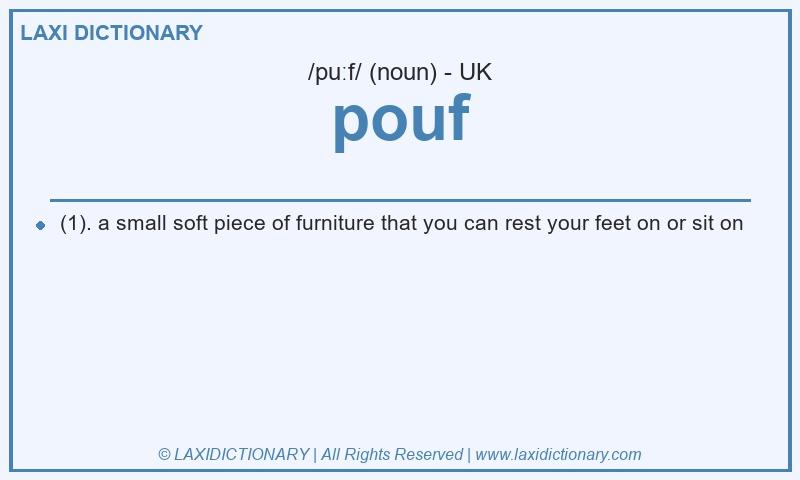 Definition pouf in British English