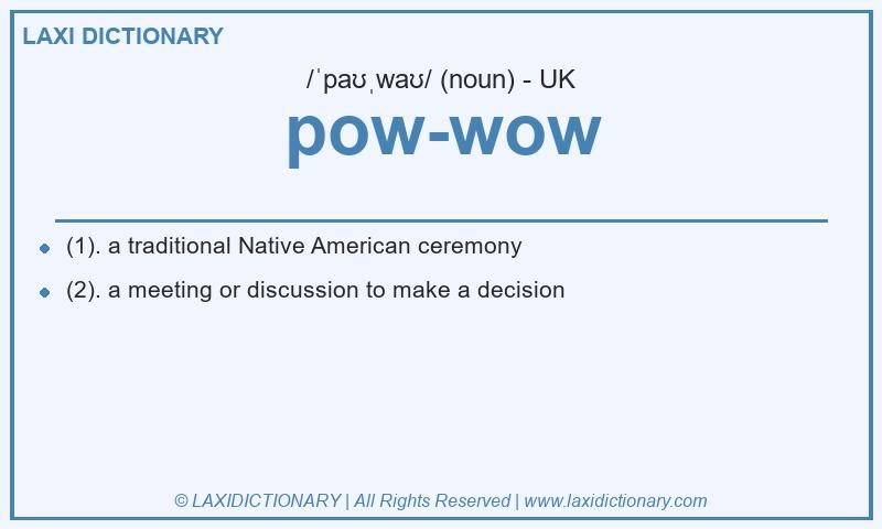 Definition pow-wow in British English