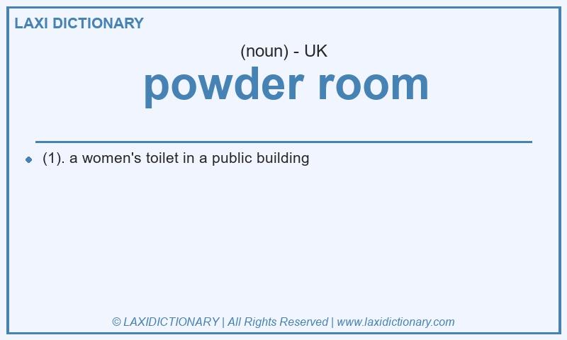 Definition powder room in British English