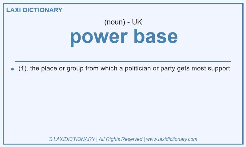 Definition power base in British English