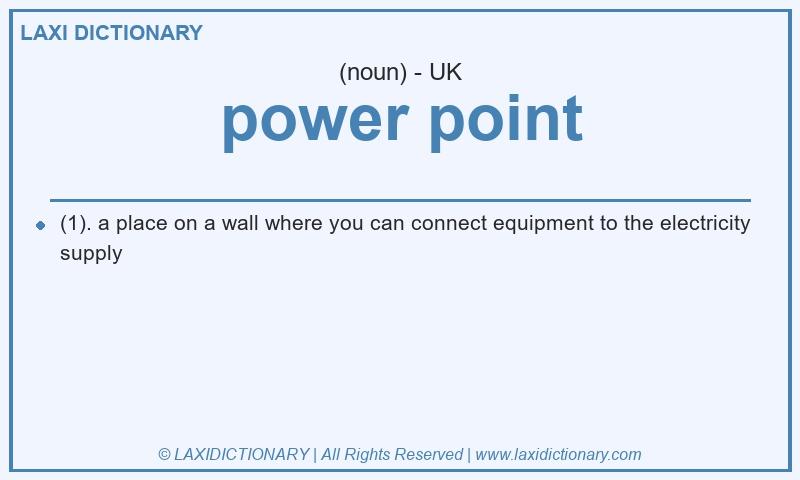 Definition power point in British English