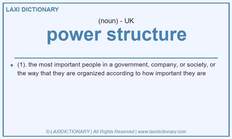 Definition power structure in British English