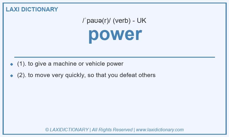 Definition power in British English