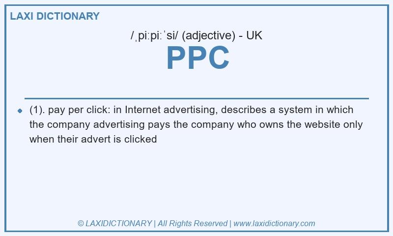 Definition PPC in British English