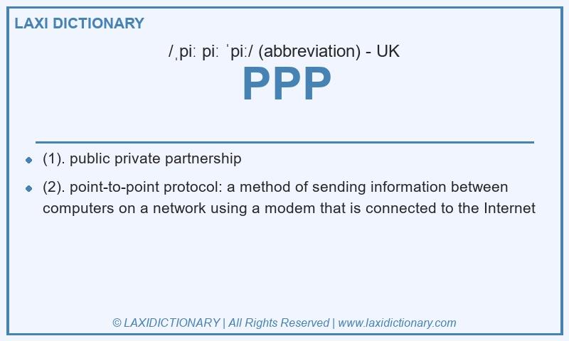 Definition PPP in British English