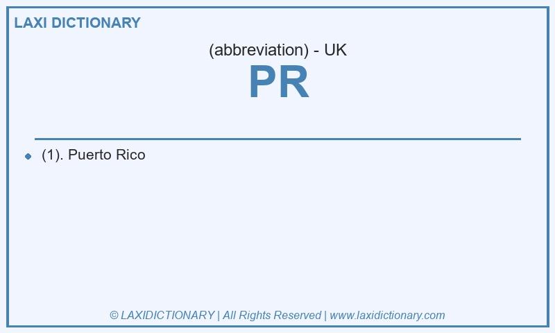 Definition PR in British English