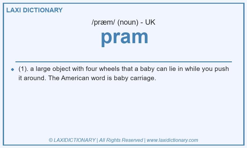 Definition pram in British English