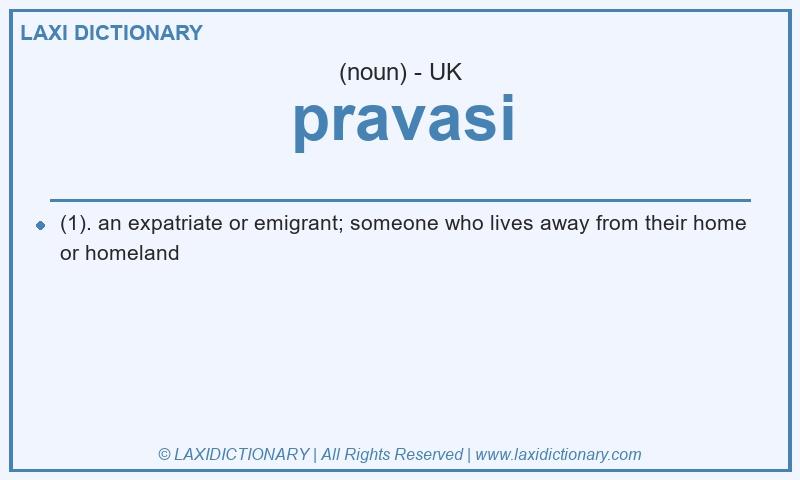 Definition pravasi in British English