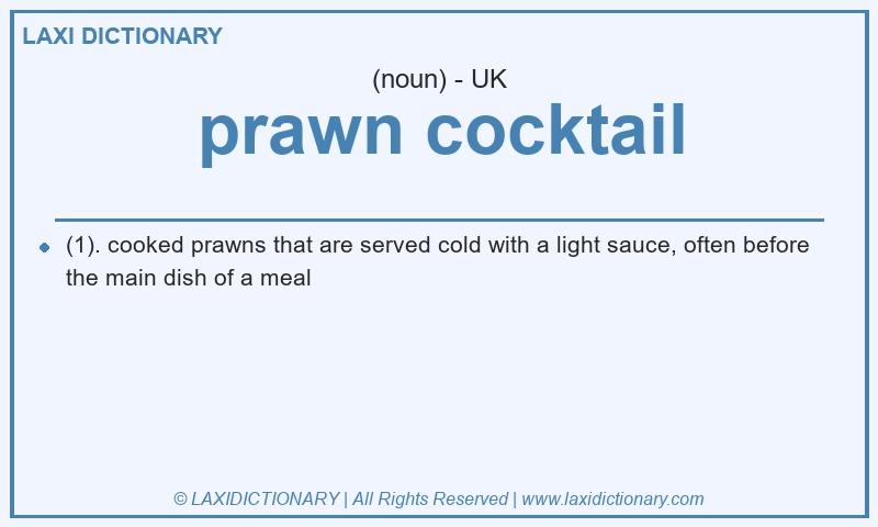 Definition prawn cocktail in British English
