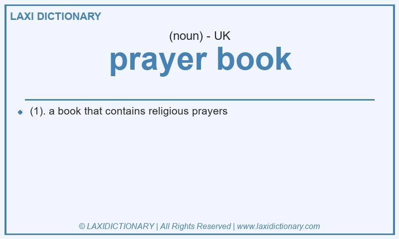 Definition prayer book in British English