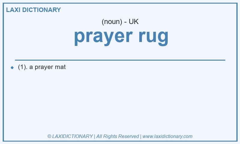 Definition prayer rug in British English
