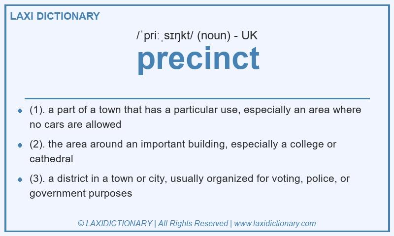 Definition precinct in British English