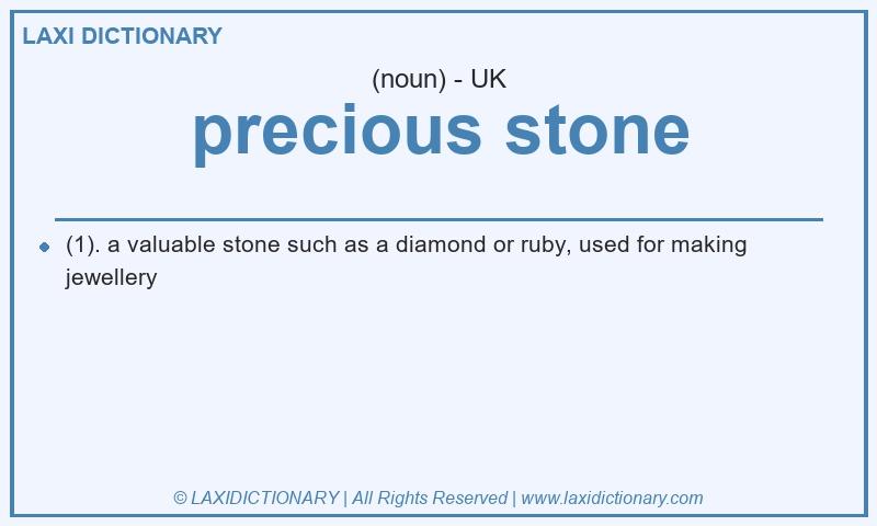 Definition precious stone in British English