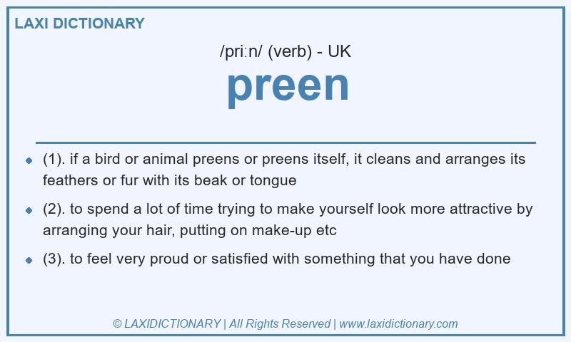 Definition preen in British English