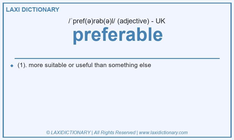Definition preferable in British English