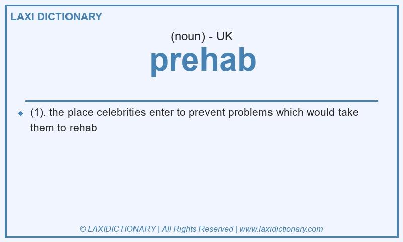 Definition prehab in British English