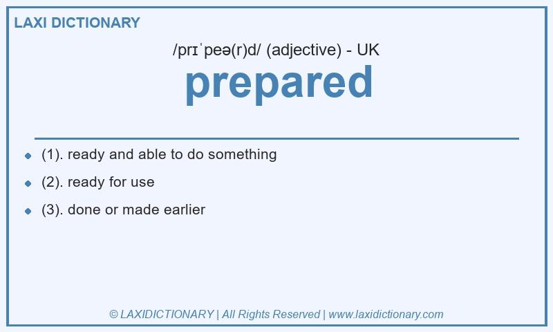 Definition prepared in British English
