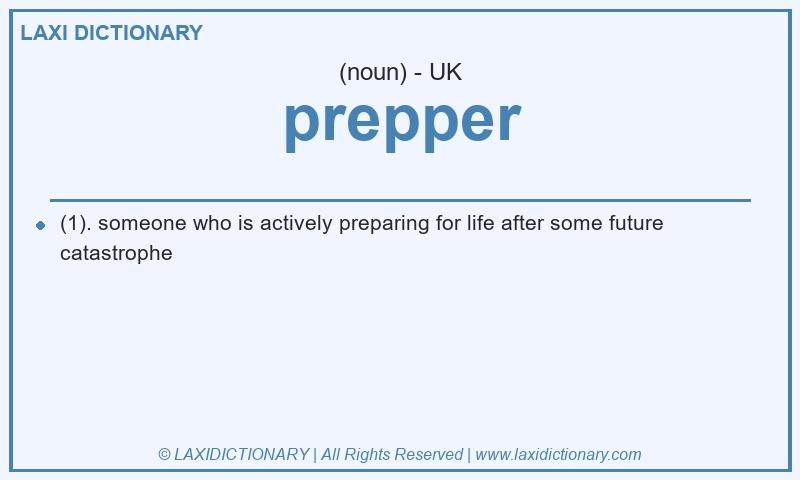 Definition prepper in British English