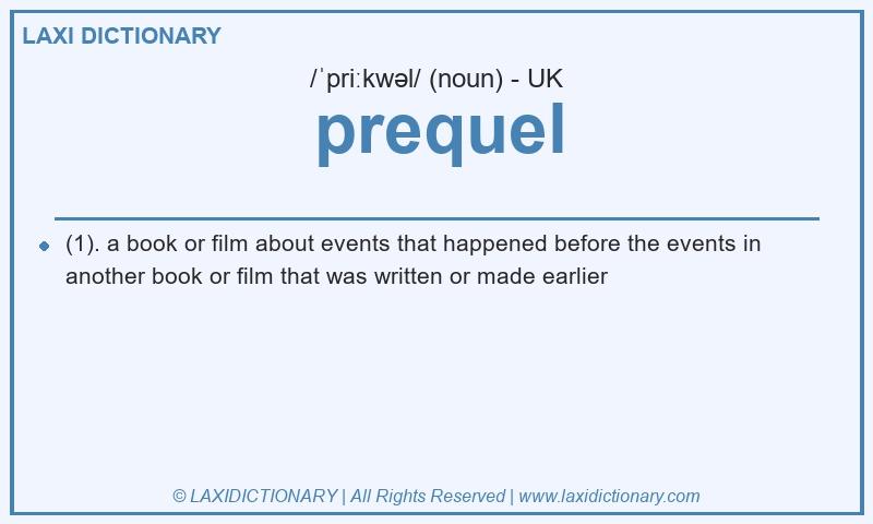 Definition prequel in British English