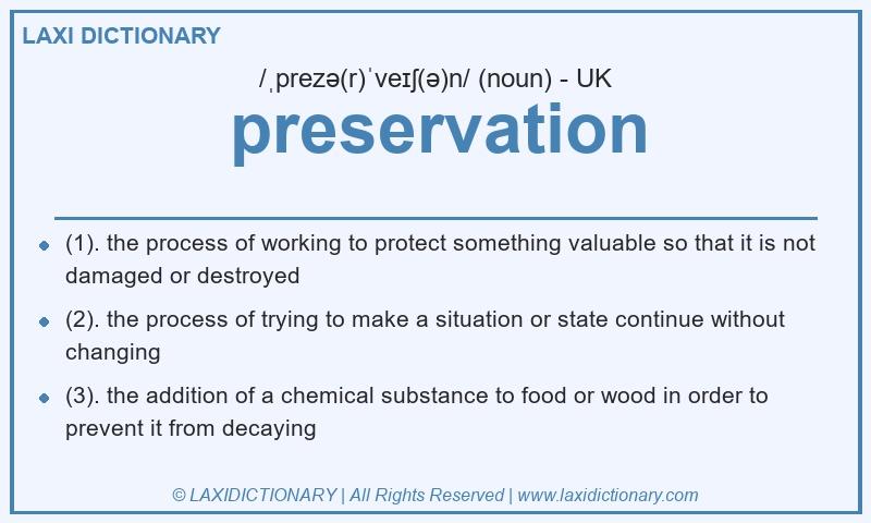 Definition preservation in British English