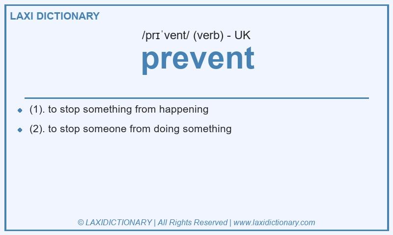 Definition prevent in British English