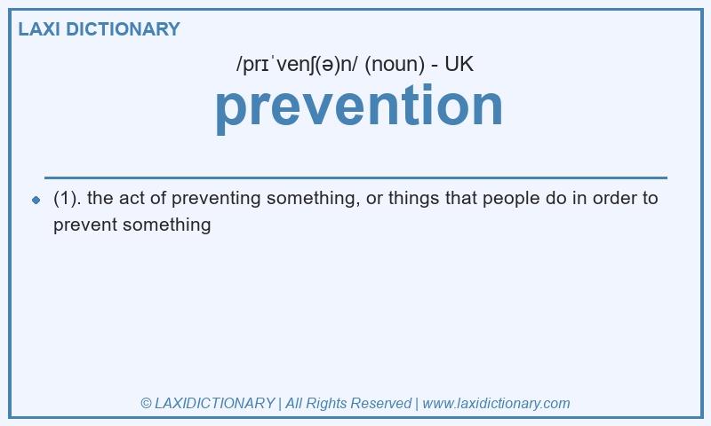 Definition prevention in British English