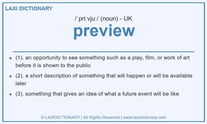 Definition preview in British English