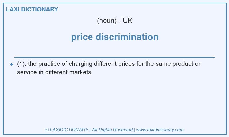 Definition price discrimination in British English