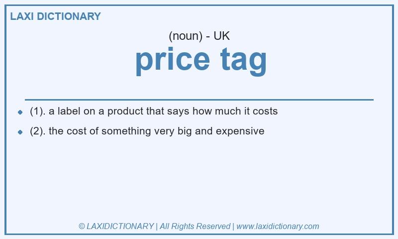 Definition price tag in British English