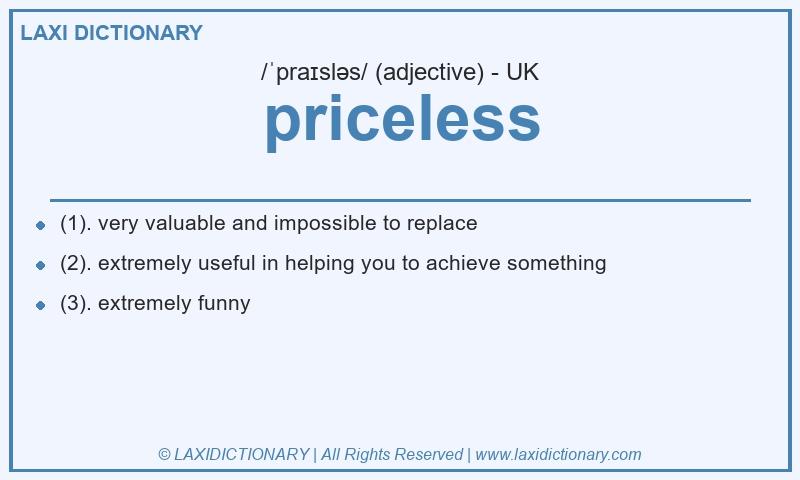 Definition priceless in British English