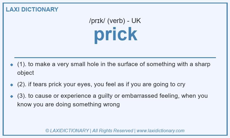 Definition prick in British English