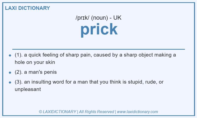 Definition prick in British English