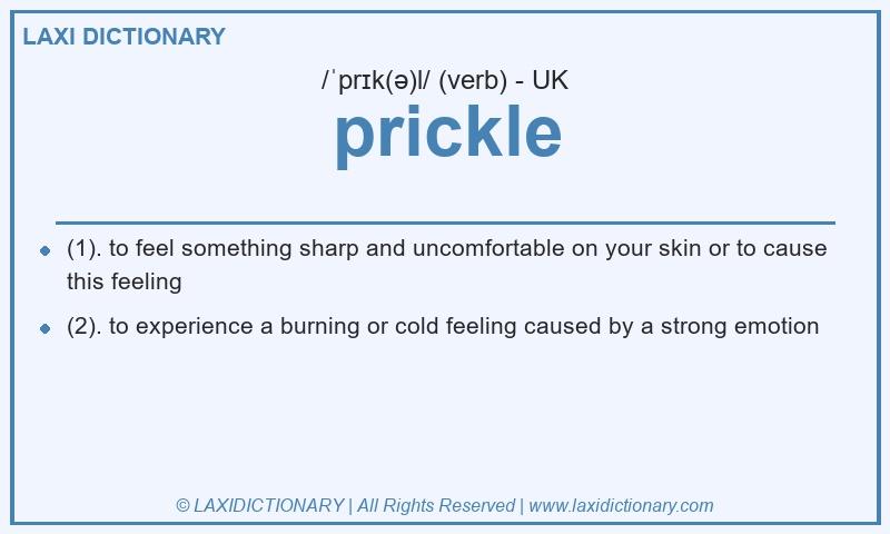 Definition prickle in British English